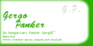 gergo panker business card